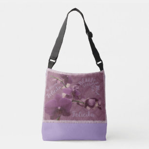 Sac Ajustable Bonheur et Beauté floral vintage violet 