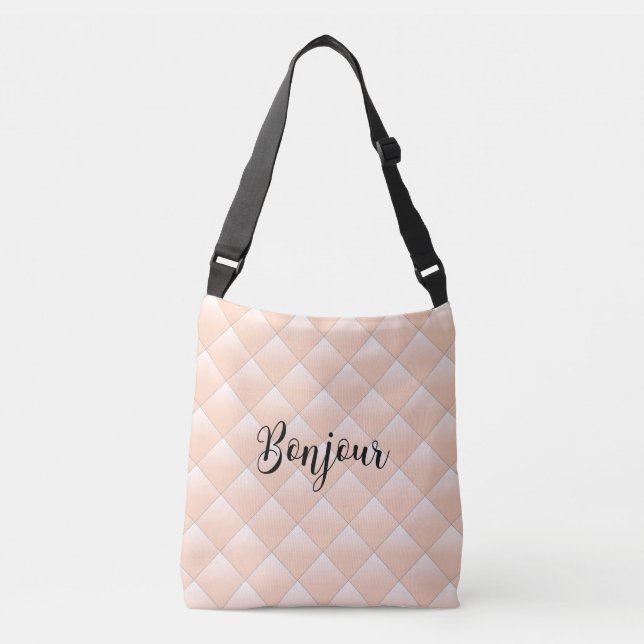 Sac Ajustable Bonjour Diamond Quilt Motif moderne (Devant)