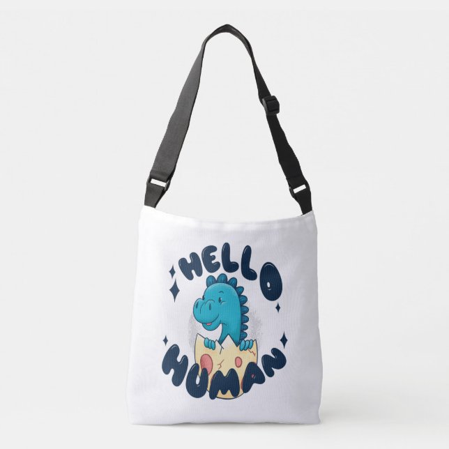 Sac Ajustable Bonjour humain drôle Dinosaure (Devant)