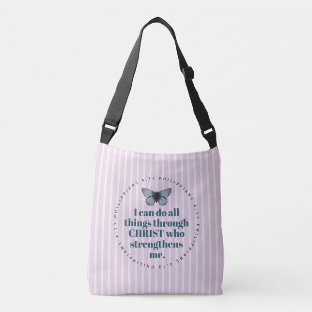 Sac Ajustable Bouton rose et blanc de la Bible (Devant)