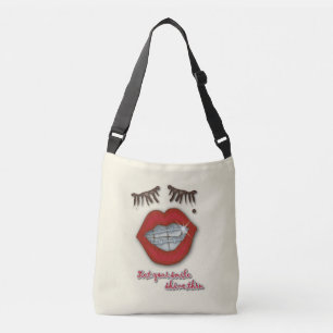 Sac Ajustable Bracelets brillants, lèvres rouges, lune et cils é