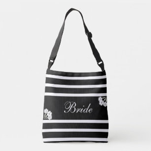 Sac Ajustable Bride sur bandes noir et blanc