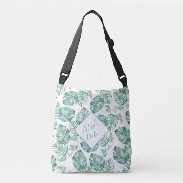 Sac Ajustable Cadeau de proposition de mariage Feuille tropical (Devant)