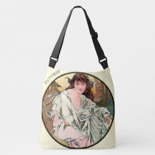 Sac Ajustable Calendrier octobre de Nouveau Mucha d'art