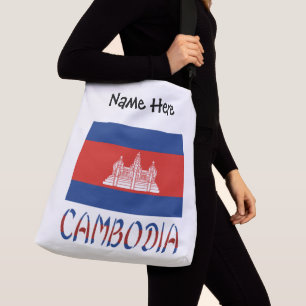 Sac Ajustable Cambodge Drapeau Cambodgien Nom Personnalisé