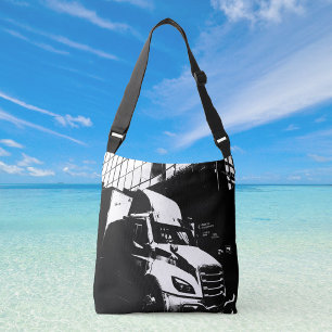 Sac Ajustable Camion canadien dans le paysage urbain noir et bla