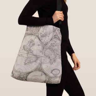 Sac Ajustable Carnet de cartes du monde vintage