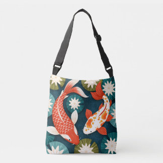 Sac Ajustable Carpes Koi Japonaises Jardin Zen Fleurs de Lotus