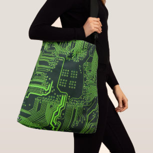 Sac Ajustable Carte cool de circuit informatique verte