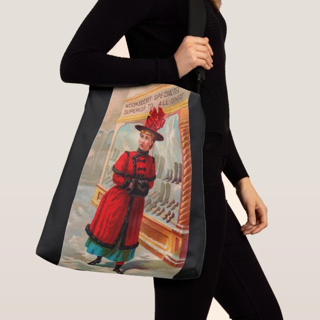 Sac Ajustable Carte de commerce victorienne : Woonsocket Spécial (De près)