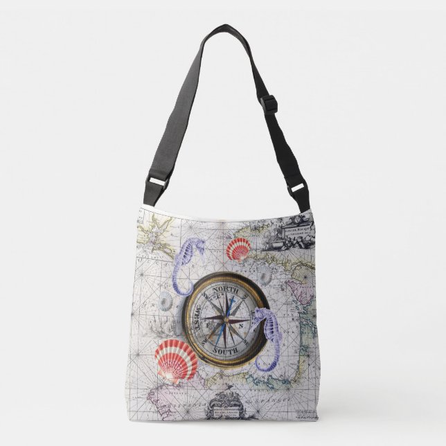 Sac Ajustable carte de cru de boussole (Devant)