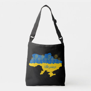 Sac Ajustable Carte de l'Ukraine avec tournesol et drapeau ukrai