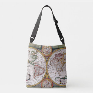 Sac Ajustable Carte du monde antique vintage Beige
