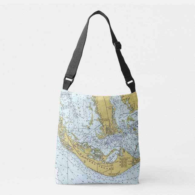 Sac Ajustable Carte nautique d'île de Sanibel (Devant)