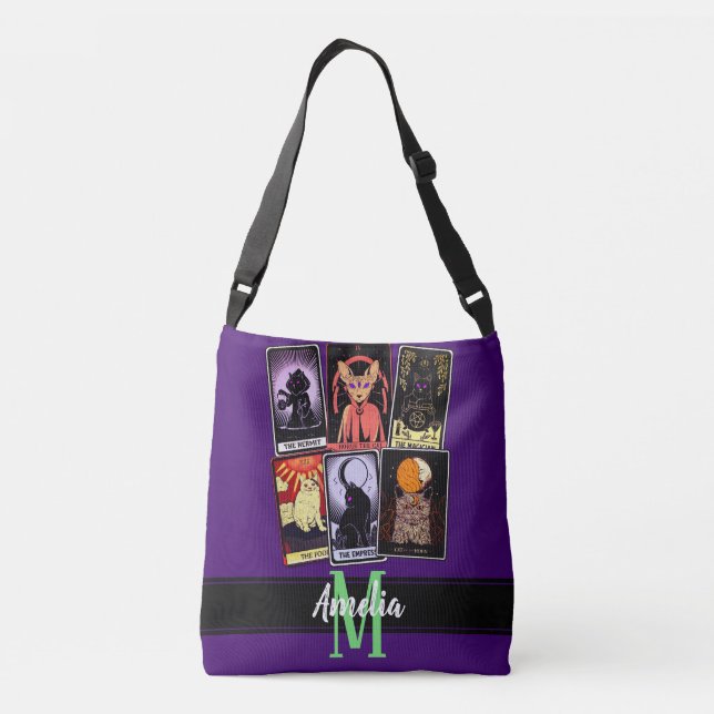 Sac Ajustable Cartes de Tarot de Chat—Empress d'Halloween. Hermi (Dos)