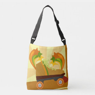 Sac Ajustable Cartographie à roulettes des années 70 super