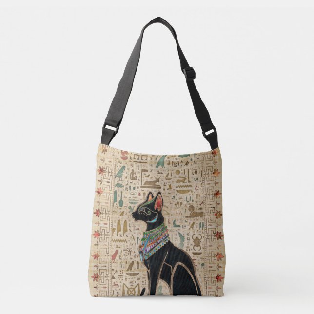 Sac Ajustable Cat égyptien - Bastet sur le papyrus (Devant)