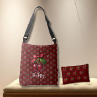 Cerises avec cerise-cerise-bow rouge-Oh cerise