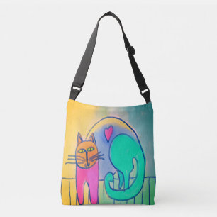 Sac Ajustable Chat amovible Peinture Abstraite