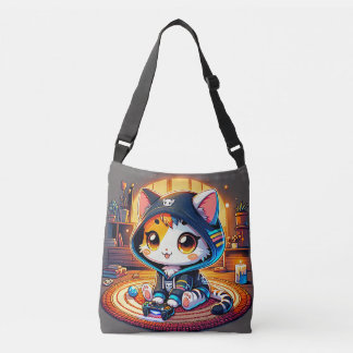 Sac Ajustable Chat de joueur confortable dans un Sweat - shirt à