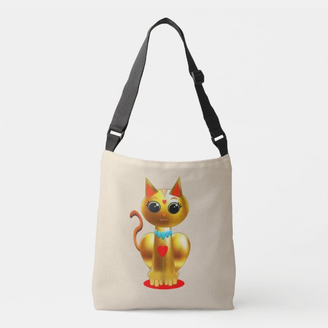 Sac Ajustable Chat doré mignon (Devant)