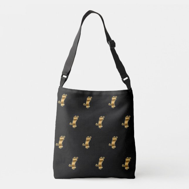 Sac Ajustable Chat en or noir cool (Dos)