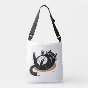 Sac Ajustable Chat noir Whimsical Chat noir Sleeping Belen haut