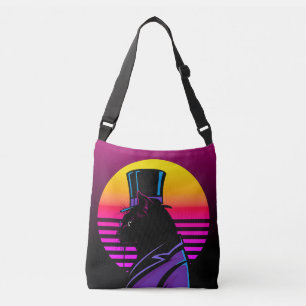 Sac Ajustable Chat portant un Tuxedo et une oeuvre d'art Casquet