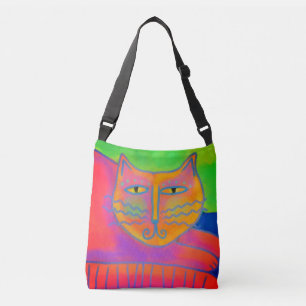 Sac Ajustable Chat rose chaud Art Abstrait