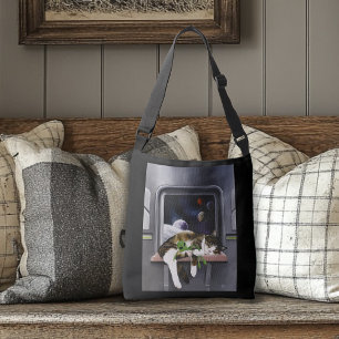 Sac Ajustable Chat tabby vaisseau spatial Peluche extraterrestre