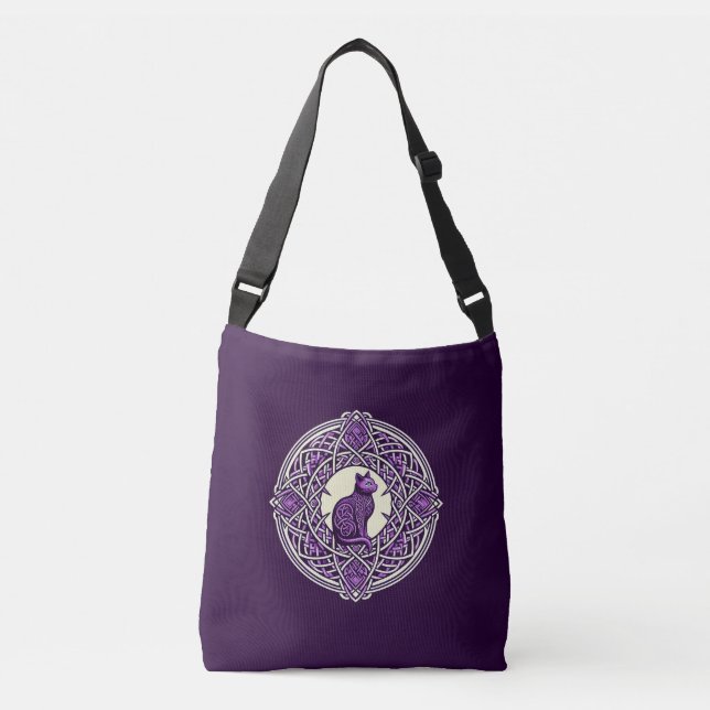 Sac Ajustable Chat violet Cercle Celtique (Devant)