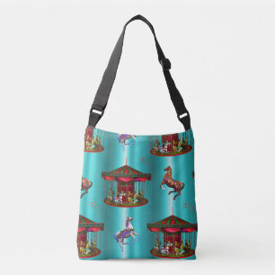 Sac Ajustable Chevaux de carrousel sur le bleu
