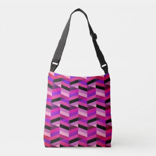 Sac Ajustable Chevron Abstrait/Herringbone Purples et violets