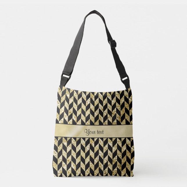 Sac Ajustable Chevrons élégants chics d'or (Devant)