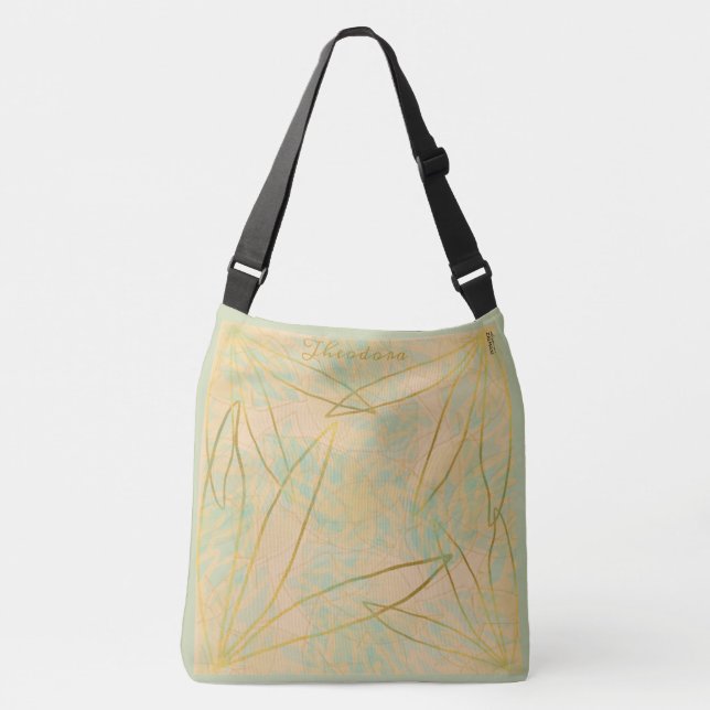 Sac Ajustable Chic Feuille d'or Aqua rose (Devant)