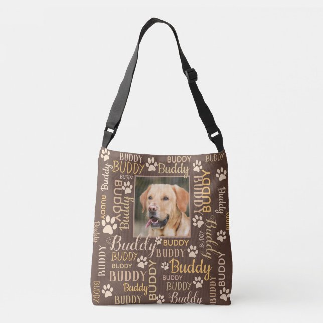 Sac Ajustable Chien Brown personnalisé des noms | de photo (Dos)