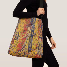 Sac Ajustable Chinoiserie médiévale italienne rouge jaune