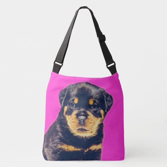 Sac Ajustable Chiot de rottweiler personnalisable (Devant)