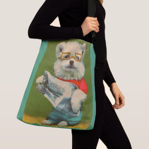 Sac Ajustable chiot lisant le journal