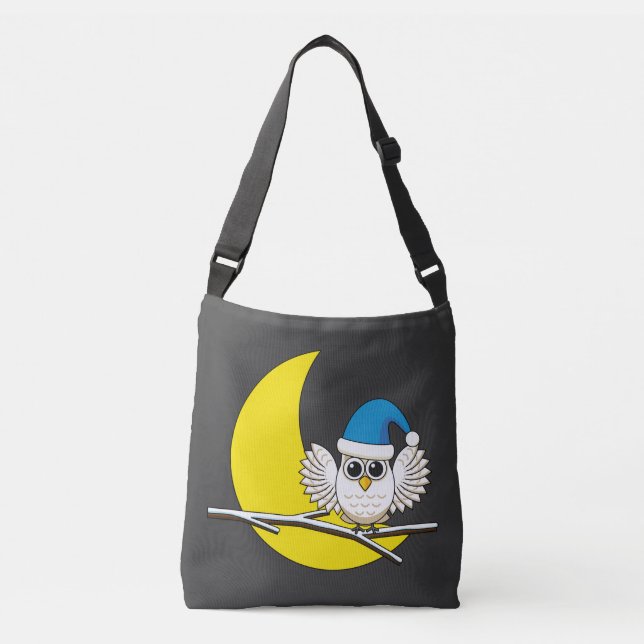 Sac Ajustable Chouette neigeuse dans une nouvelle nuit d'hiver s (Devant)