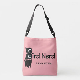 Sac Ajustable Chouette Nerd d'oiseaux rose