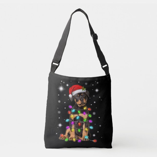 Sac Ajustable Christmas With Rottweiler Dog (Devant)