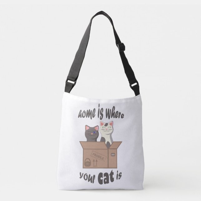 Sac Ajustable Citation drôle Accueil est où est votre chat (Devant)