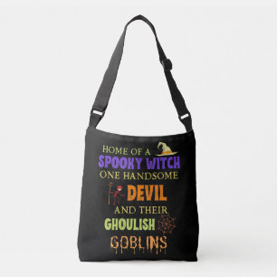 Sac Ajustable Citation Halloween Familiale Avec Witch Devil Spid