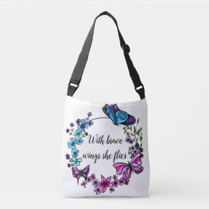 Sac Ajustable Citation ou nom faite sur commande de papillon et