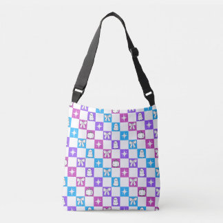 Sac Ajustable Citrouilles fantômes à motif à carreaux lumineux e