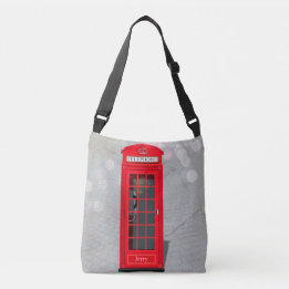 Sac Ajustable Classic London Red Phone Booth with Name 