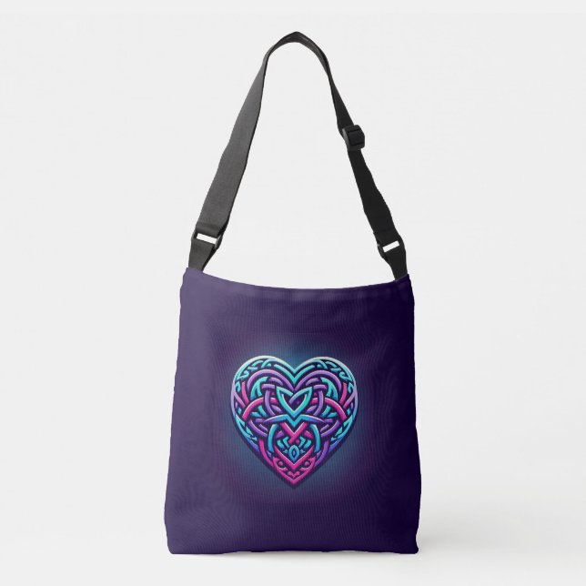Sac Ajustable Coeur celte bleu (Devant)