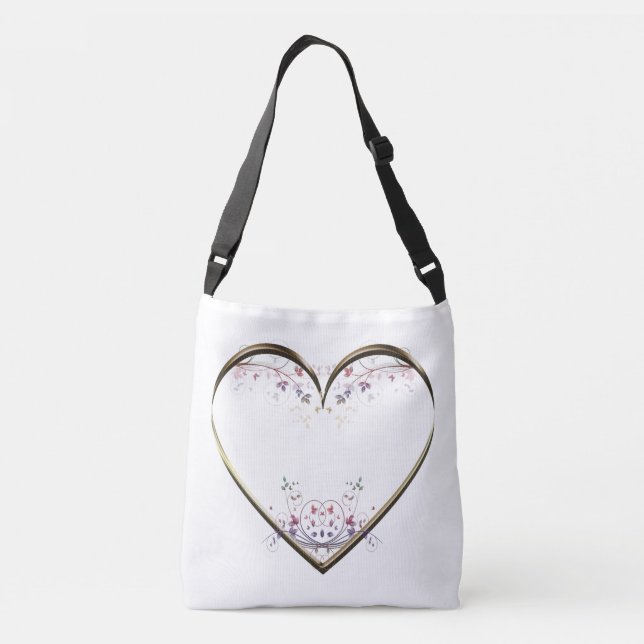 Sac Ajustable Coeur n Fleurs personnalisées (Dos)