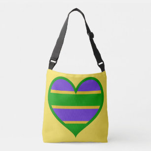 Sac Ajustable Coeur rayé de mardi gras
